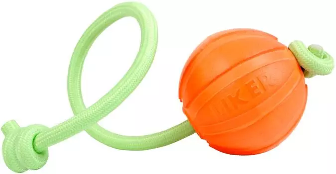 Мячик для собак Liker 5 Люми на шнуре 5см