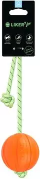 Мячик для собак Liker Люми на шнуре 7см
