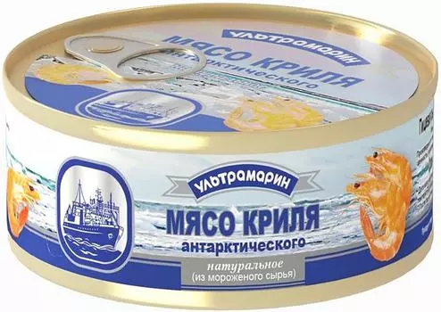 Мясо криля Ультрамарин натуральное 105гс доставкой!