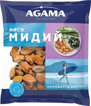 Мясо мидий Agama варено-мороженое 300г. Закажите онлайн!