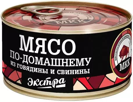 Мясо тушеное МКК Балтийский По-Домашнему из говядины и свинины 325г