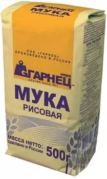 Мука Гарнец Рисовая 500г - Vprok.ru Перекрёсток