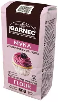 Мука Garnec с разрыхлителем без глютена 600гс доставкой!