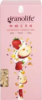 Мюсли Granolife Клубника-семена чиа 400гс доставкой!