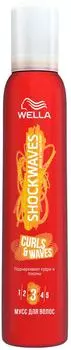 Мусс для волос Wellaflex Shockwaves Кудри и локоны 200мл