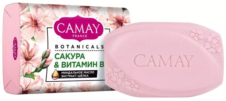 Мыло Camay Botanicals Японская сакура с натуральными экстрактами и маслами 85г