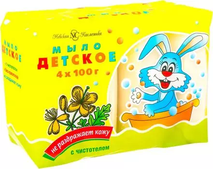 Мыло детское Невская Косметика с чистотелом 4шт*100г