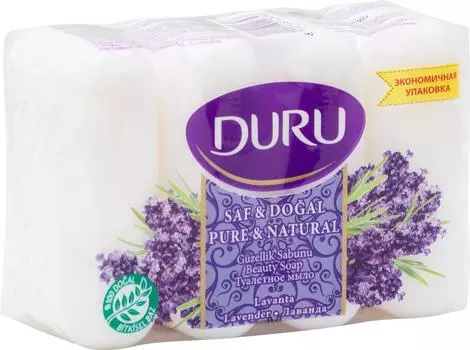 Мыло Duru Pure & Natural Лаванда 85г*4штс доставкой!