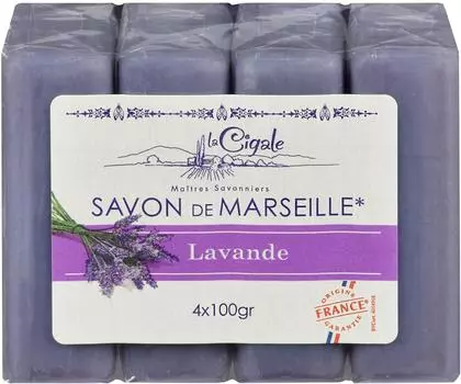 Мыло Savon de Marseille Лаванда 4шт*100г