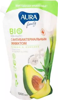 Мыло жидкое Aura Бамбук авокадо 1л