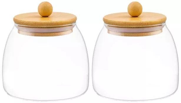 Набор банок Elan Gallery Crystal glass для хранения 2шт*700мл