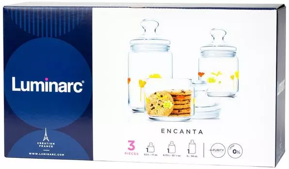 Набор банок Luminarc Энканто для продуктов 3шт