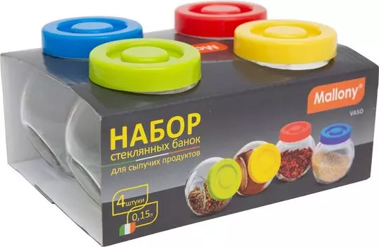 Набор банок Mallony 4шт*150мл