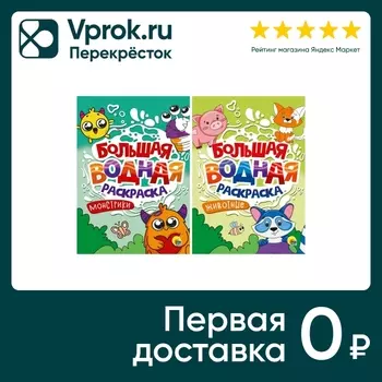 Набор Больших водных раскрасок 2шт. Доставим до двери!