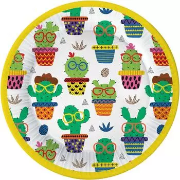 Набор бумажных тарелок ND Play Кактус 180мм 6шт