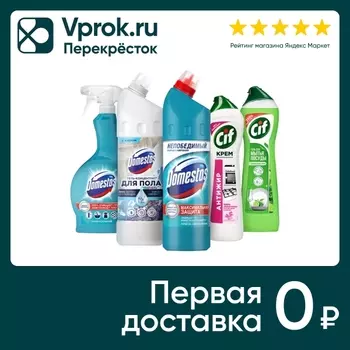 Набор чистящих средств Domestos Универсальная уборка 5шт