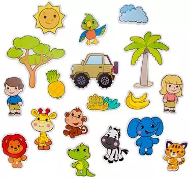 Набор для купания Жирафики стикеры Сафари