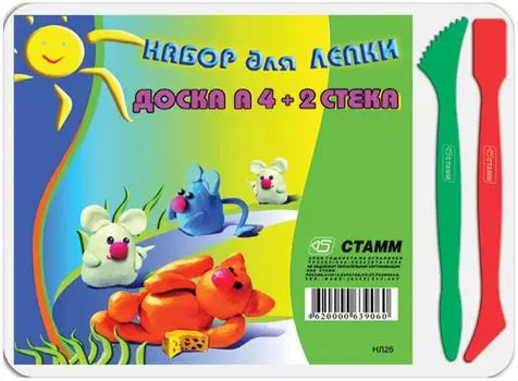 Набор для лепки Стамм Доска А4 + 2 стека