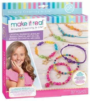 Набор для создания украшений Make It Real Браслет Хрустальная радуга