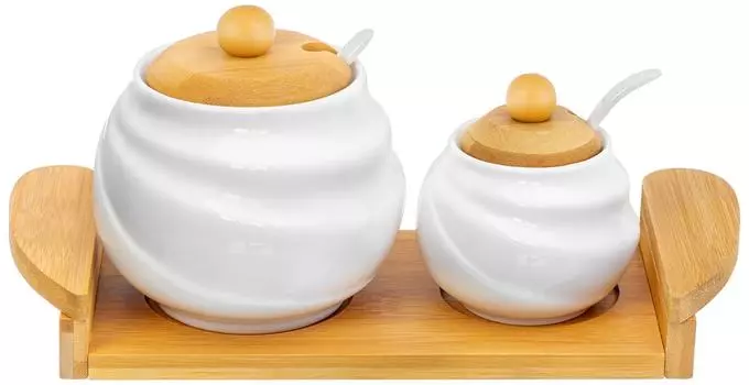 Набор для специй Elan Gallery Айсберг Сахарница + Солонка + 2 ложки