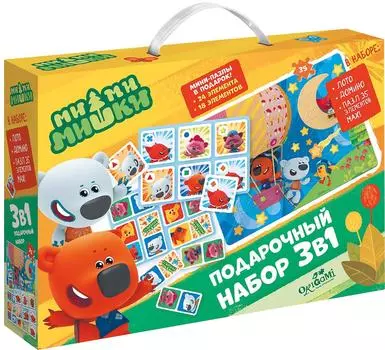 Набор для творчества МиМиМишки Набор аппликаций 3в1 Лото домино