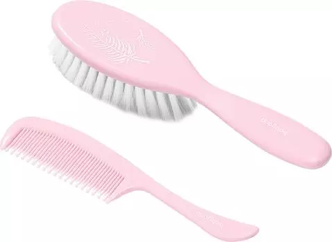 Набор для волос Babyono Щеточка с натуральной щетиной + Расческа детская