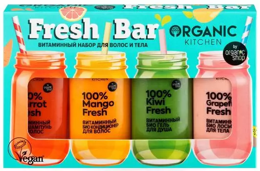 Набор для волос и тела Organic Kitchen Fresh Bar Витаминный