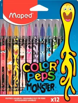 Набор фломастеров Maped Color Peps Monster 12 цветов