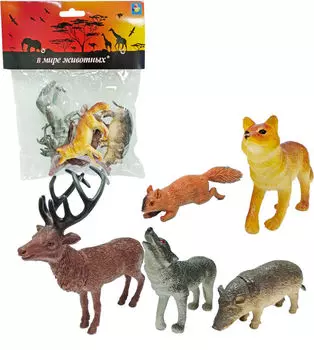 Набор игровой 1Toy В мире животных фигурки 5шт