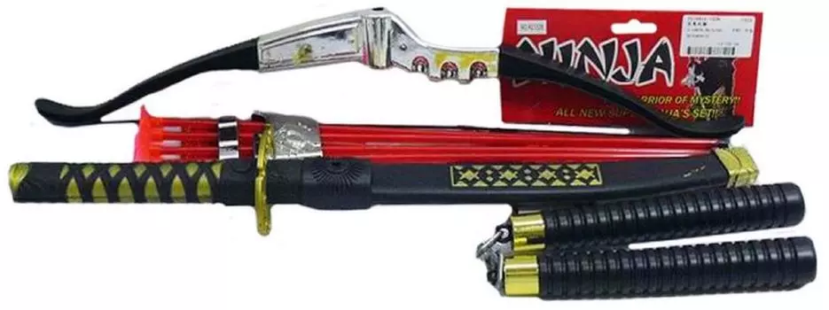 Набор игровой Shantou Yisheng Ниндзя Лук стрелы меч и нунчаки