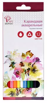 Набор карандашей АртФормат акварельные 12 цветов