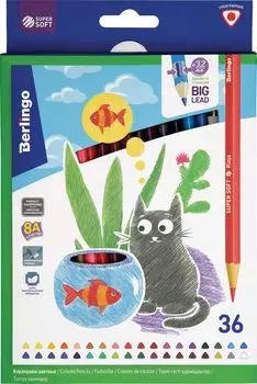 Набор карандашей Berlingo Super Soft Жил-был кот 36 цветов