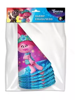 Набор колпаков Trolls 6шт