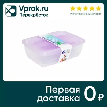 Набор контейнеров Violet Fresco Лаванда 3в1 500+1000+1750мл