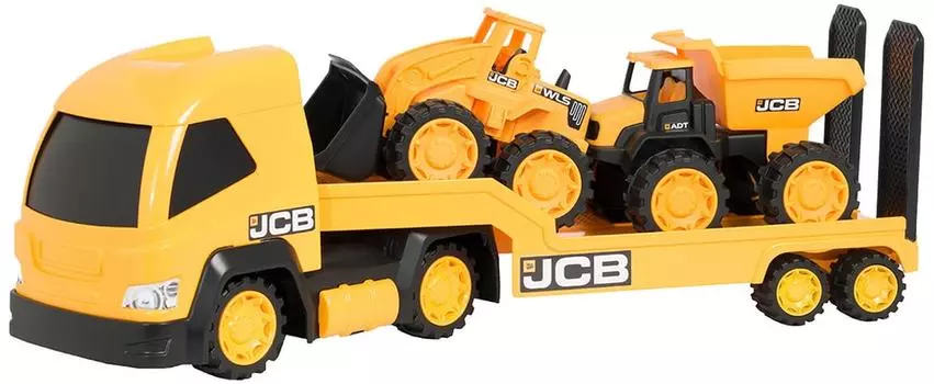 Набор машинок JCB Мегаперевозчик 3шт