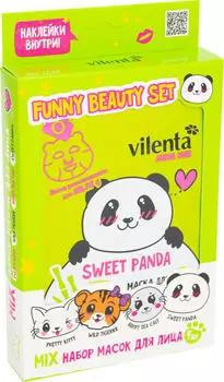 Набор масок для лица Vilenta Animal mask Sweet Panda 4шт