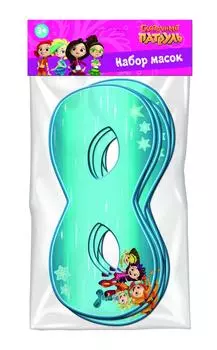 Набор масок Сказочный патруль бирюзовые 6шт