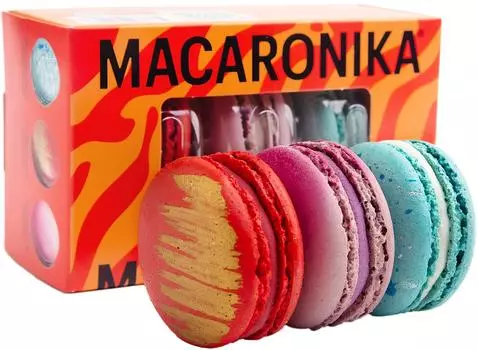 Набор пирожных Macaronika Макарон Гурме 3шт*16г замороженные