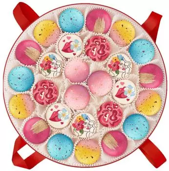 Набор пирожных Macaronika подарочный Весна 27шт