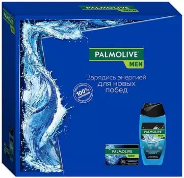 Набор подарочный Palmolive Men Спорт и Северный Океан Гель для душа Спорт 250мл + Туалетное мыло Северный Океан 90г