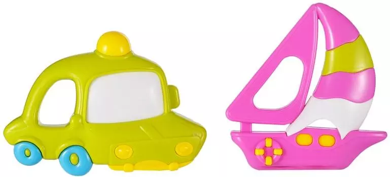 Набор погремушек Жирафики Машина и кораблик 2шт