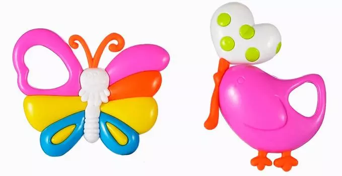 Набор погремушек Жирафики Птичка и бабочка 2шт