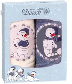 Набор полотенец Dinosti Снеговик из микрофибры 33*60см 2шт
