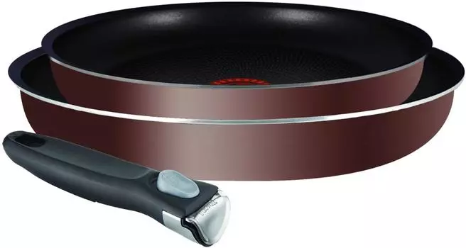 Набор посуды Tefal Ingenio Brownie Сковорода 22см + Сковорода 26см + Ручка