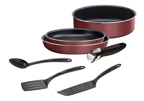 Набор посуды Tefal Ingenio Red 7 предметов