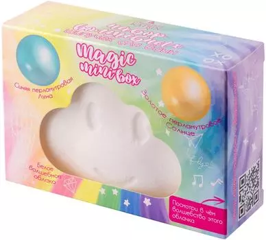 Набор шипучей соли для ванн Laboratory Katrin Magic mini box Облако с радужными разводами и Шарики с шиммером 240г