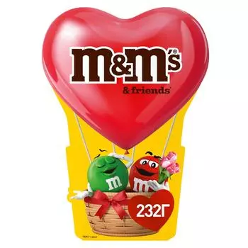 Набор шоколадных конфет M&Ms & Friends Snickers Milky Way Bounty Twix M&Ms Skittles 232г