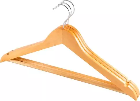 Набор вешалок Рыжий кот светлое дерево 3штс доставкой!