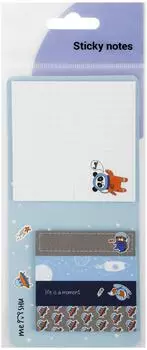 Набор закладок Meshu Space adventure Флажки-закладки 74*74мм + Самоклеящиеся блоки 60*15мм 25л