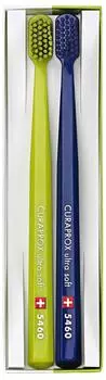 Набор зубных щеток Curaprox CS5460/2 Box Charles Edouard 2019 Зеленый 2шт